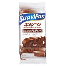 Bolinho De Chocolate Recheado C/ Chocolate Zero Açúcar Display 12x40g Suavipan