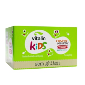 Bolinho Kids Sabor Baunilha Display 8X30g Vitalin