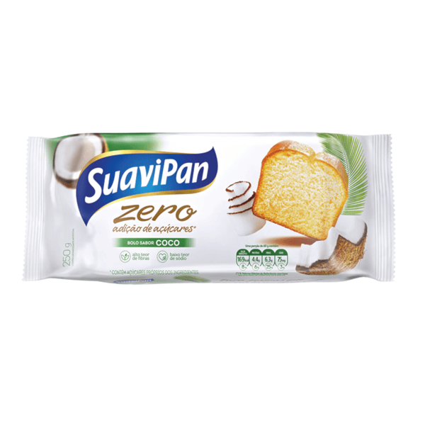 Bolo De Coco Zero Açúcar 250g Suavipan