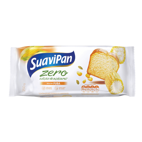 Bolo De Fubá Zero Açúcar 250g Suavipan