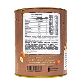 Bombom De Chocolate Belga Meio Amargo 54% De Amendoim Zero Açúcar Lata 10un De 20g Luckau