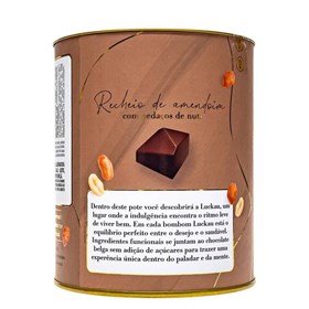 Bombom De Chocolate Belga Meio Amargo 54% De Amendoim Zero Açúcar Lata 10un De 20g Luckau