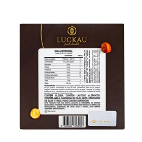 Bombom De Chocolate Belga Meio Amargo 54% De Avelã Zero Açúcar Display 20x20g Luckau