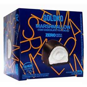 Bombom de Marshmallow 70% Cacau Zero Açúcar Display 18x11,5G Goldko