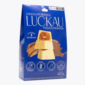 Bombom De Paçoca Cremosa Branco Zero Açúcar S/ Glúten Pouch 82,5g Luckau