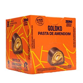 Bombom de Pasta de Amendoim Zero Açúcar Display 18x13,5G Goldko