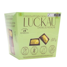 Bombom De Pistacchio 54% Zero Açúcar S/ Glúten Display 18X16,5g Luckau