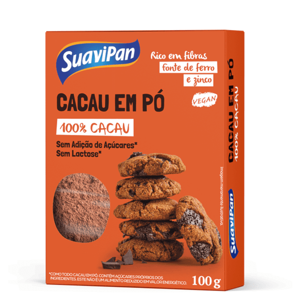 Cacau 100% Em Pó Zero 100g Suavipan