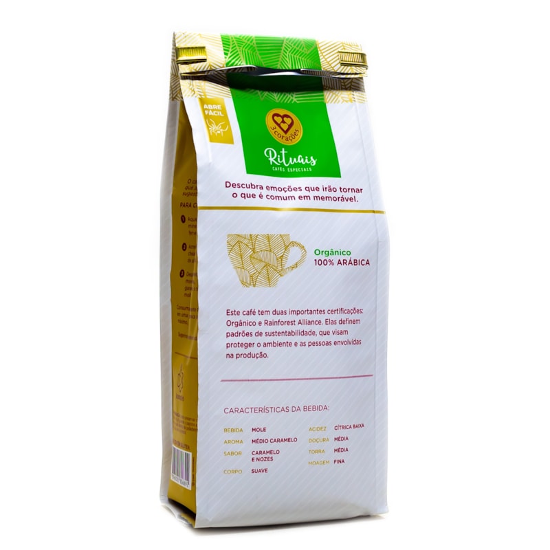 Café Rituais Orgânico 100 Arábica Torrado e Moído 250g 3