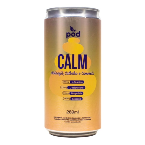 Calm Sabor Maracujá, Cidreira E Camomila Lata 269ml Pod Kombucha