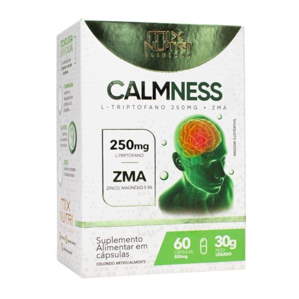 Calmness Triptofano 60Caps 500mg Mix Nutri