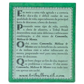 Camomila, Melissa E Menta Orgânica C/ 15 Sachês De 1g Tribal Brasil