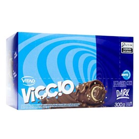 Canudinho Wafer Coberto c/ Chocolate Meio Amargo Dark Zero Açúcar Display 10x30g Vitao