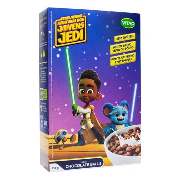 Cereal Balls Chocolate Sem Glúten Disney 150G Vitao