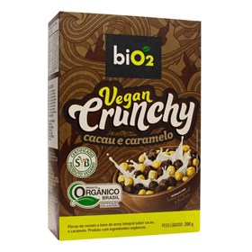 Cereal Matinal Orgânico Vegan Crunchy Sabor Cacau E Caramelo 200g Bio2