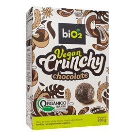 Cereal Matinal Orgânico Vegan Crunchy Sabor Chocolate 200g Bio2