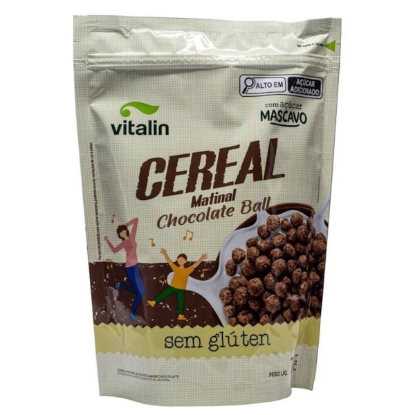 Cereal Matinal Sabor Chocolate Ball S/Glúten 180g Vitalin