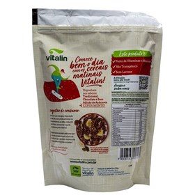 Cereal Matinal Sabor Chocolate s/ Glúten c/ Açúcar Mascavo 200g Vitalin