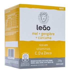 Chá De Mel + Geng + Cúrcuma C/ 10 Sachês Leão