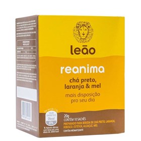 Chá Funcional Reanima de Chá Preto, Laranja e Mel c/ 10 sachês Leão