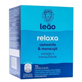 Chá Funcional Relaxa de Camomila e Maracujá c/ 10 sachês Leão