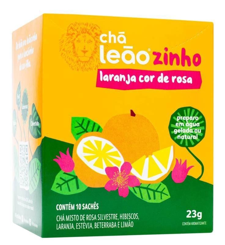 Ch Kids de Laranja Cor de Rosa 10 Sach s Le o