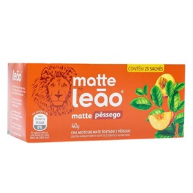 Chá Matte Com Pessêgo C/ 25 Sachês Leão