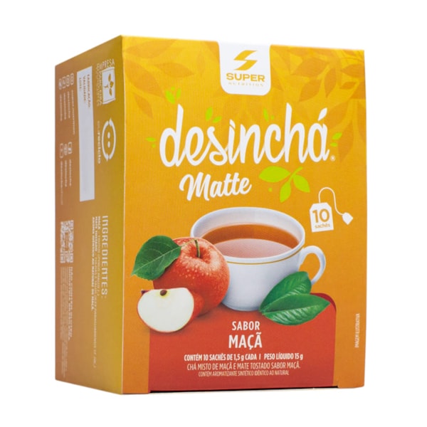 Chá Matte Sabor Maçã C/ 10 Sachês Desinchá