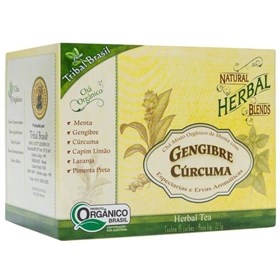 Chá Misto Orgânico Gengibre E Cúrcuma C/ 15 Sachês De 1,5g Tribal Brasil