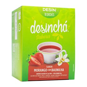 Chá Morango Com Baunilha C/ 10 Sachês Desinchá