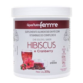 Chá Solúvel De Hibiscus E Cranberry 200g Apisnutri