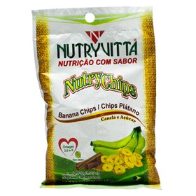 Chips De Banana Verde Sabor Açúcar E Canela 50g Nutryvitta