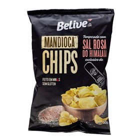 Chips De Mandioca Temperado C/ Sal Rosa Do Himalaia 50g Belive