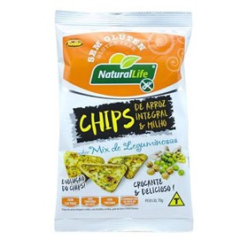 Chips Integral de Arroz e Milho sabor Leguminosas 70g - Natural Life