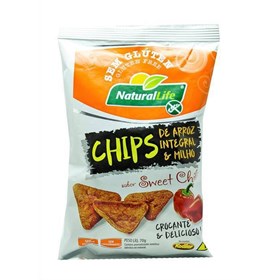 Chips Integral de Arroz e Milho sabor Sweet Chili 70g - Natural Life