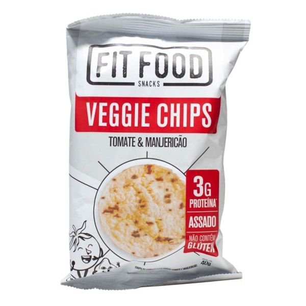 Chips Veggie de Grão de Bico sabor Tomate e Manjericão 40g FitFood