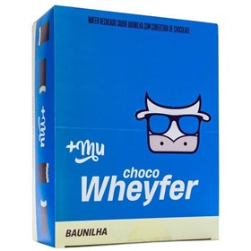 Choco Wheyfer Sabor Baunilha c/ Cobertura de Chocolate Display 12x25g +Mu