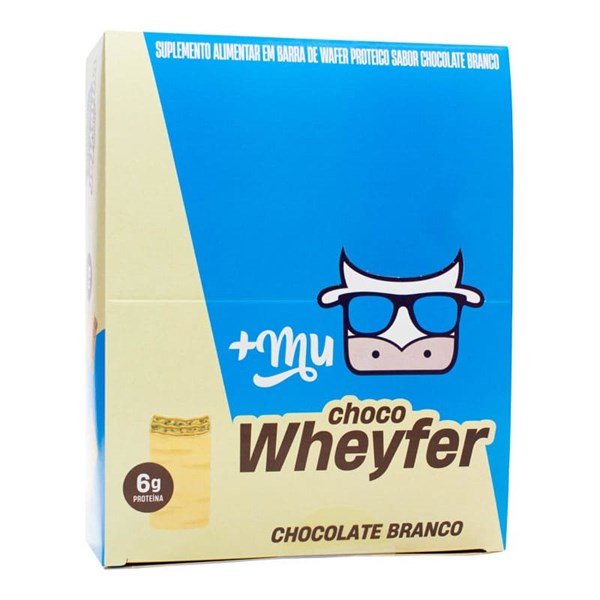 Choco wheyfer sabor chocolate branco c/ cobertura de chocolate branco display 12x25g +Mu