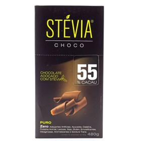 Chocolate 55% Cacau Display 6x80g Stévia Choco