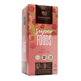 Chocolate 67% Cacau C/ Baru E Camu-Camu Super Foods Display 6X80g Chocolife