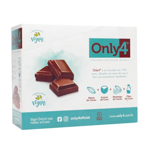 Chocolate 70% Cacau Sabor Puro Display 15X20g Only4