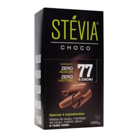 Chocolate 77% Cacau Display 6x80g Stévia Choco