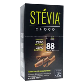 Chocolate 88% Cacau Display 6x70g Stévia Choco