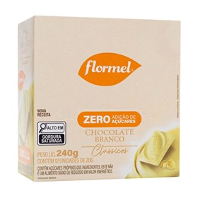 Chocolate Branco Zero Açúcar Display 12X20g Flormel
