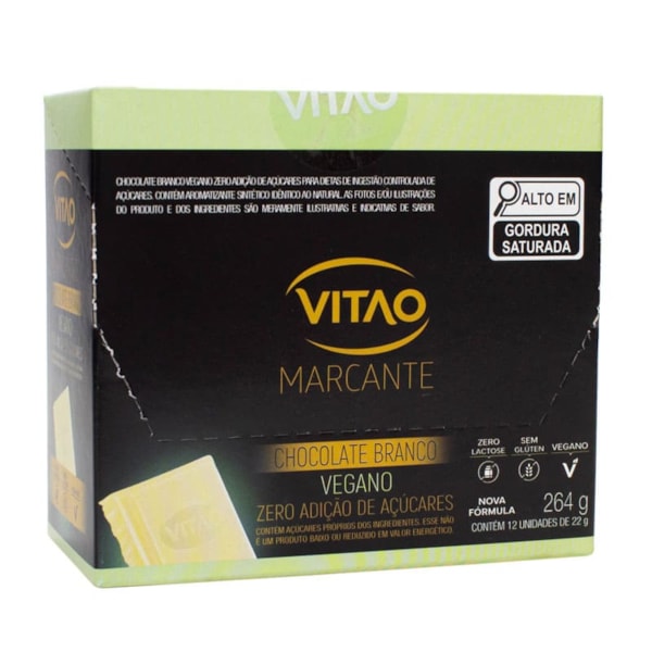 Chocolate Branco Zero Vegano 12X22g Vitao