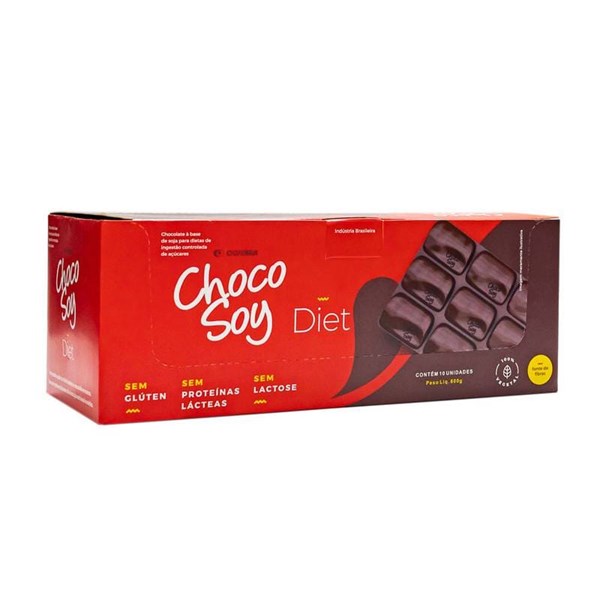 Chocolate Choco Soy Diet Display 10x80g Olvebra
