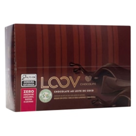 Chocolate Loov Preto ao Leite de Coco Display 12X25g Chocolife