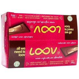 Chocolate Loov Preto ao Leite de Coco Display 12X25g Chocolife