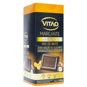 Chocolate Meio Amargo Com Mix De Nuts Zero Açúcar Display 6X70g Vitao