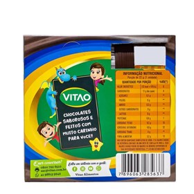 Chocolate Meio Amargo Sem Lactose Zero Açúcar Kids Display 24x22g Vitao
